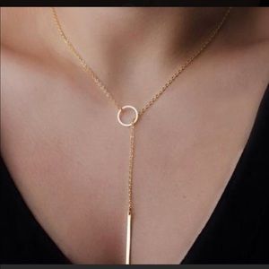 Gold or silver circle pendant necklace